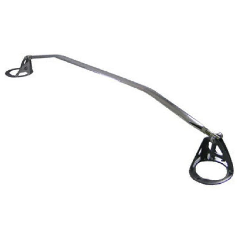 Polished alloy Whiteline KSB602 front adjustable strut tower brace for 1990-2005 Mazda Miata.