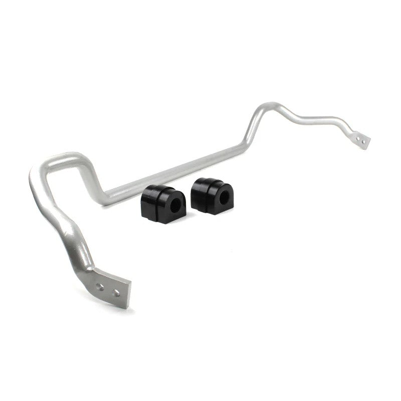 Whiteline BBF45Z 27mm 2-point adjustable front sway bar with black synthetic elastomer bushings for BMW E46.