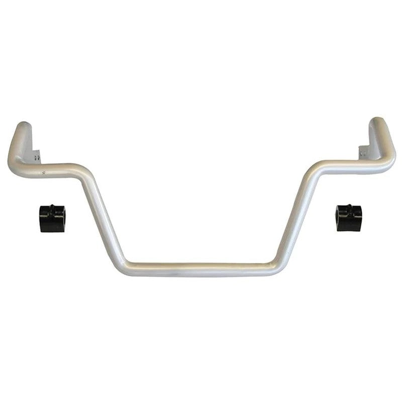Whiteline 24mm 2-point adjustable rear sway bar with silver powder coat, bushings, and mounting hardware.