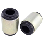 Whiteline Plus synthetic elastomer rear upper inner control arm bushings with inner metal sleeves and moly grease packet.
