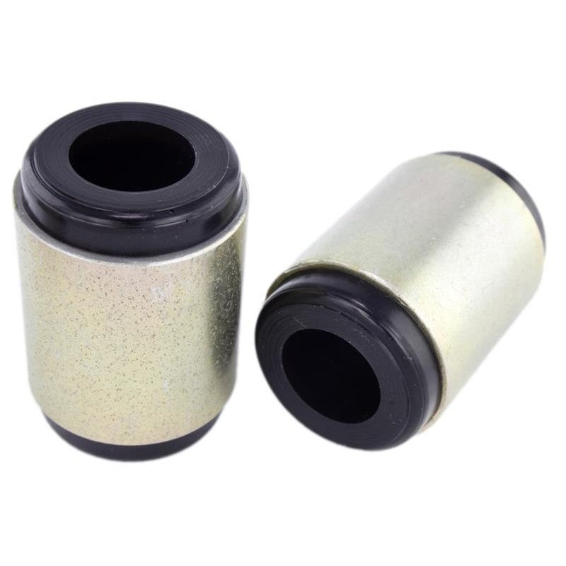 Whiteline Plus synthetic elastomer rear upper inner control arm bushings with inner metal sleeves and moly grease packet.