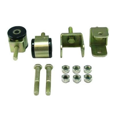 Whiteline Plus W92930 engine mount assembly featuring gold-zinc plated metal housing and a black elastomer bushing.