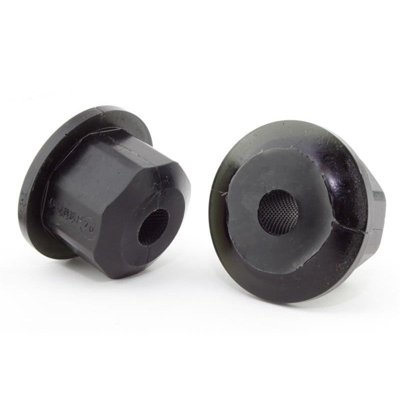 Whiteline Plus W93394 rear differential mount center support bushing with yellow elastomer and protective plated core.