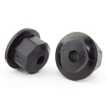 Whiteline Plus W93394 rear differential mount center support bushing with yellow elastomer and protective plated core.