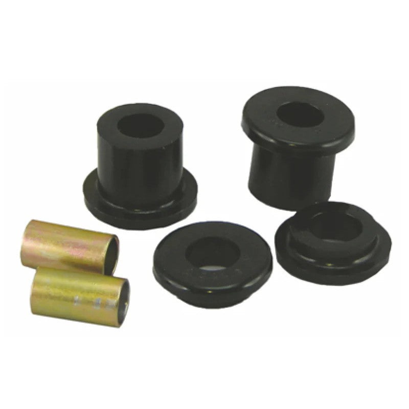Whiteline Plus synthetic elastomer front radius rod rear bushings with metal sleeves and grease for 2004-2006 Pontiac GTO.