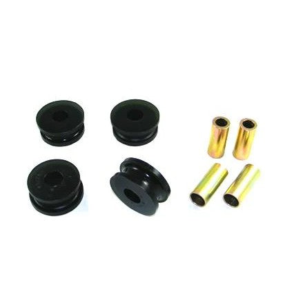 Whiteline Plus W81075 synthetic elastomer front radius rod to chassis bushings with included molybdenum disulphide grease.