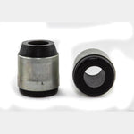 Whiteline Plus W53337 front upper inner control arm bushing kit featuring synthetic elastomer bushings and grease packets.