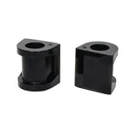 Whiteline Plus 22mm black synthetic elastomer rear sway bar bushing set for Subaru suspension.