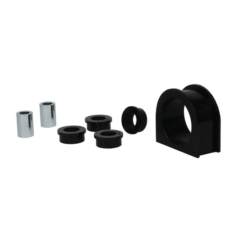 Whiteline Plus synthetic elastomer steering rack and pinion mount bushing for 1998-2007 Lexus LX470 and Toyota Land Cruiser.