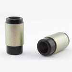 Whiteline Plus W62625 rear lower inner control arm bushing kit with two yellow elastomer bushings and assembly grease.