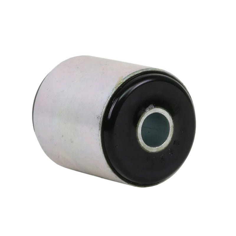 Whiteline Plus rear differential mount bushing featuring a synthetic elastomer core and a corrosion-resistant plated sleeve.
