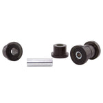 Whiteline Plus synthetic elastomer rear outer front control arm bushing kit with metal sleeves and LM grease packet.