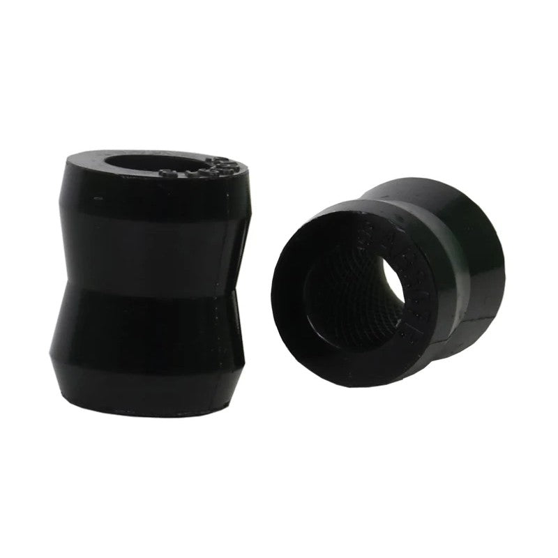 Whiteline Plus synthetic elastomer rear lower shock absorber bushing with molybdenum disulphide grease packet.