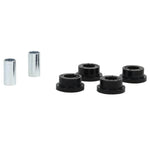 Whiteline Plus W22107 rear sway bar outer link with synthetic elastomer bushings and plated metal components.