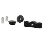 Whiteline Plus W92611 front transmission shifter stabilizer bushing with mounting hardware and lubricant.