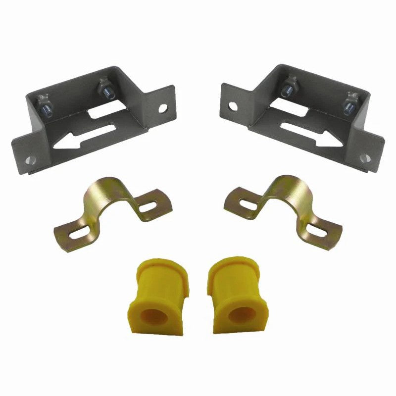 Whiteline Plus W23378 20mm front sway bar mount bushings with internal bore knurling and synthetic elastomer construction.