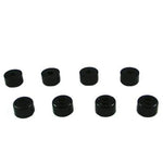 Whiteline Plus W21014 front sway bar link assembly featuring durable yellow synthetic elastomer bushings and hardware.