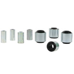 Whiteline Plus W63403 front control arm upper inner and outer synthetic elastomer bushings for BMW 1/3 Series and X1.
