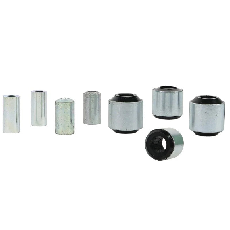 Whiteline Plus W63403 front control arm upper inner and outer synthetic elastomer bushings for BMW 1/3 Series and X1.