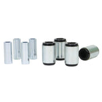 Whiteline Plus synthetic elastomer rear lower inner control arm bushing kit with metal sleeves and grease for Nissan Z32/S13/S14