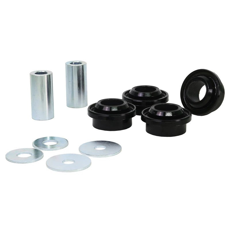 Whiteline Plus synthetic elastomer radius rod to chassis bushings with molybdenum disulphide grease