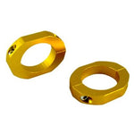 Pair of Whiteline KLL130 silver aluminum lateral locks for 30mm diameter sway bars with hex hardware.