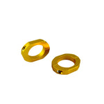 Whiteline KLL135 silver alloy lateral locks for 35mm diameter sway bars, two-piece set.