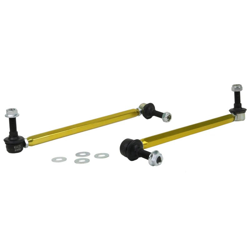 Whiteline KLC180-315 heavy duty adjustable sway bar links with gold anodized alloy bodies and steel ball joint ends