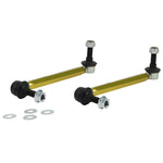 Whiteline KLC180-235 adjustable sway bar links with 12mm steel ball joints and gold anodized alloy bodies.