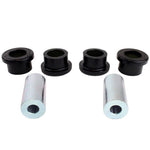 Whiteline black synthetic elastomer front control arm bushings with metal sleeves and molybdenum grease packets
