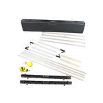Whiteline WTK004 wheel string alignment kit featuring metal frames, retractable lines, and rulers in a protective case