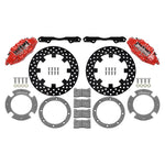Red Wilwood 6-piston brake calipers and 11.25-inch cross-drilled rotors for Can-Am Maverick X3 RS