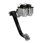 Wilwood forged aluminum reverse swing mount brake pedal assembly for dual master cylinders with 6.25:1 ratio arm