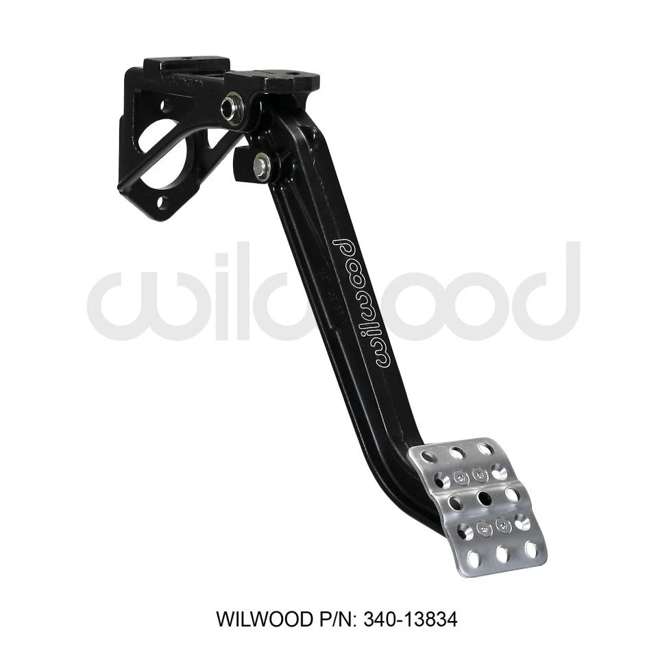 Wilwood forged aluminum swing mount single pedal assembly with waffled adjustable pad and 7:1 ratio arm
