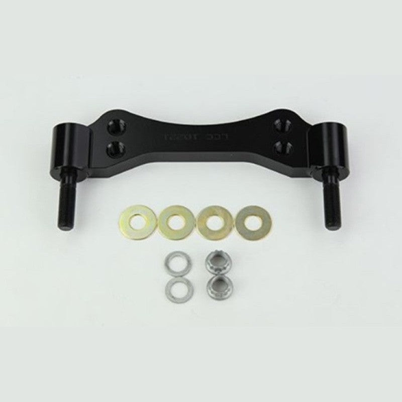 Wilwood high-strength aluminum radial mount caliper bracket with mounting studs and hardware.
