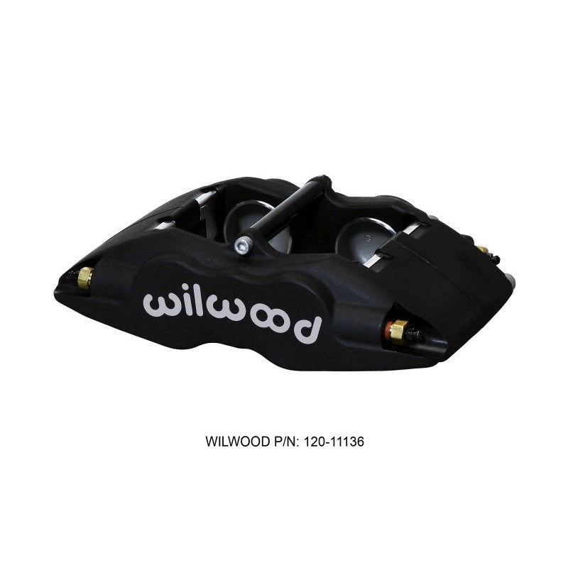 Wilwood FSLI Forged Superlite aluminum 4-piston caliper with 1.75 inch pistons and internal fluid ports.