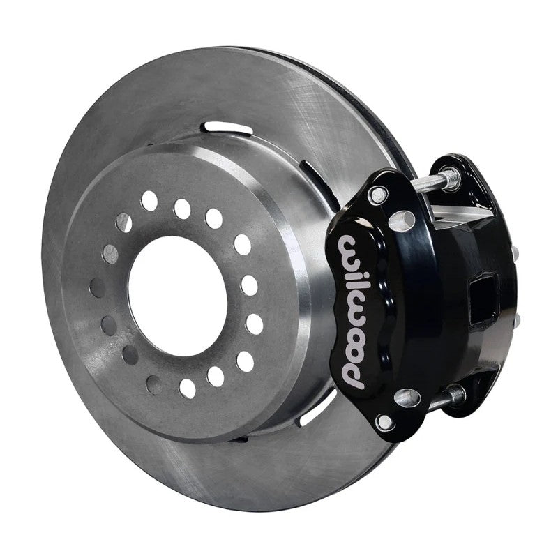 Wilwood D154 Pro-Series rear disc brake kit with black dual-piston calipers, 12.19-inch rotors, and brake pads.