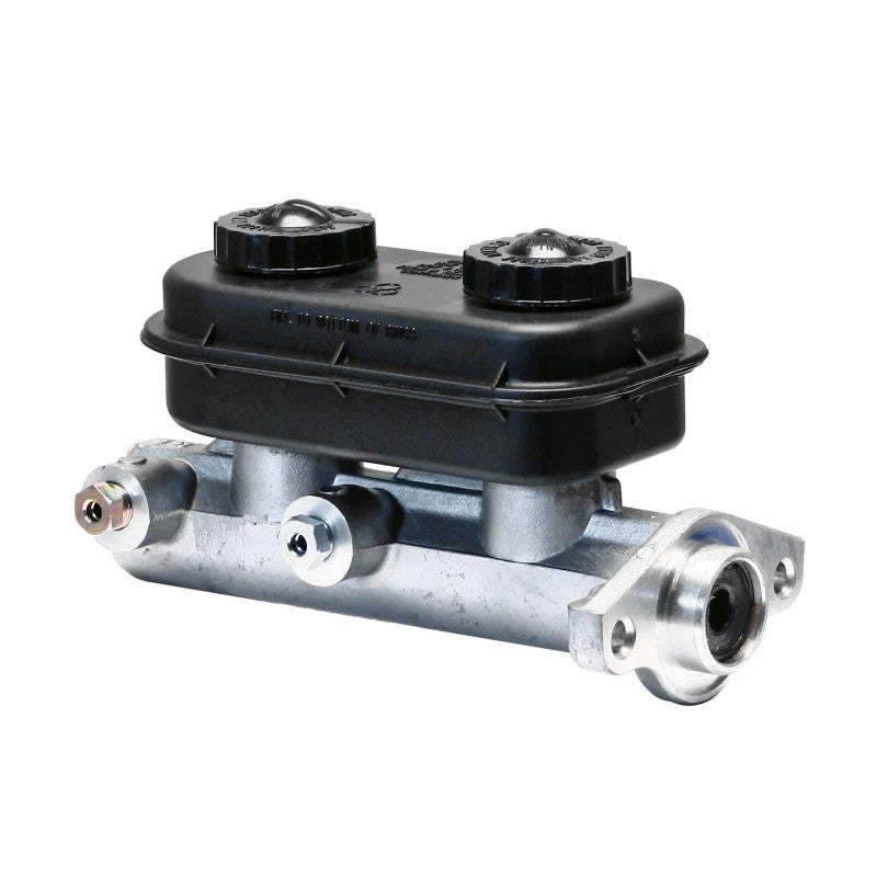 Wilwood 260-4893 aluminum Chrysler style master cylinder with dual-outlet plastic reservoir and 1-1/16 inch bore
