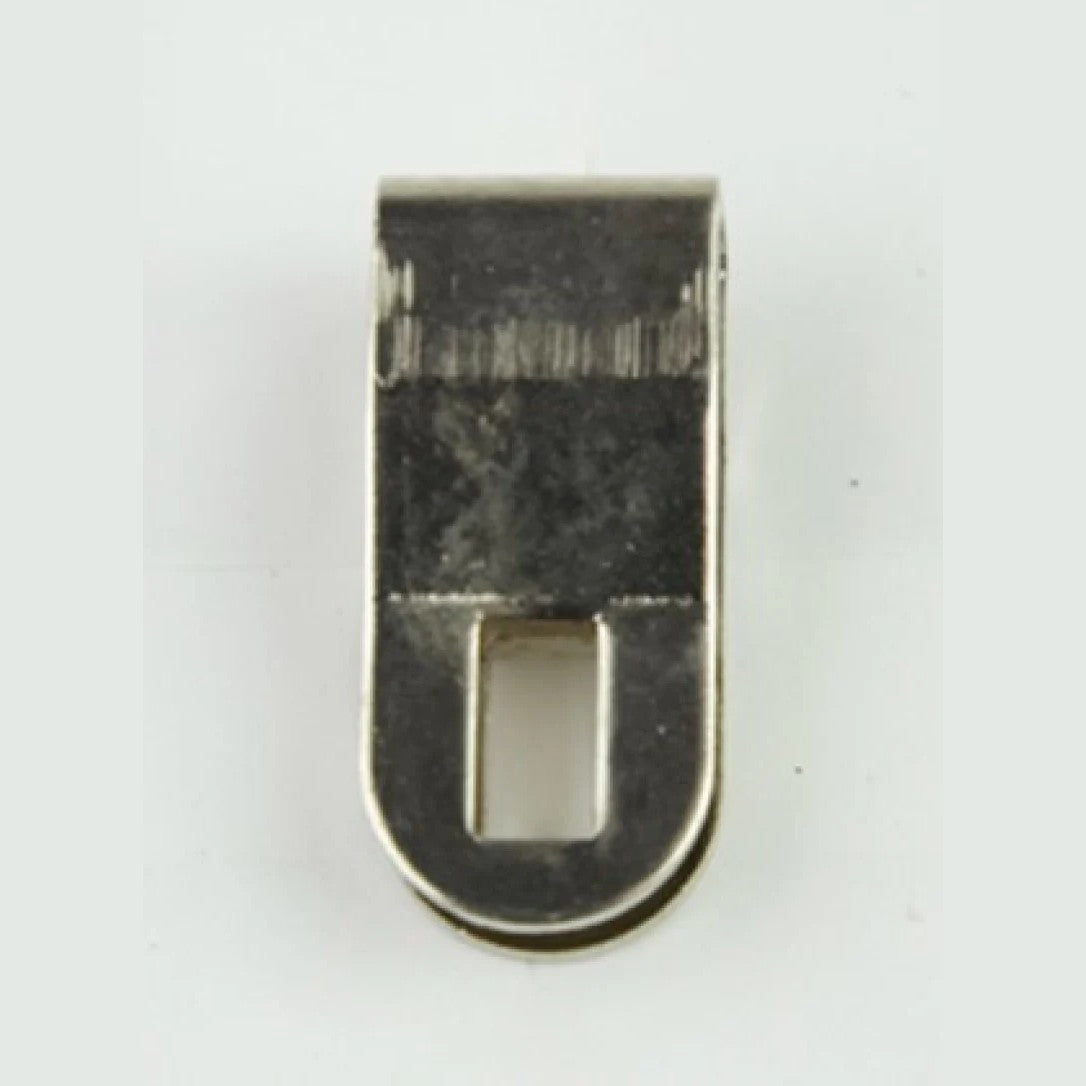 Zinc-plated steel parking brake cable clevis for Wilwood 330-9371 universal cable kits.
