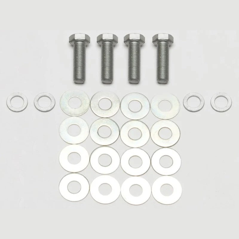 Four high-strength Wilwood DL series caliper mounting bolts for brake bracket installation.