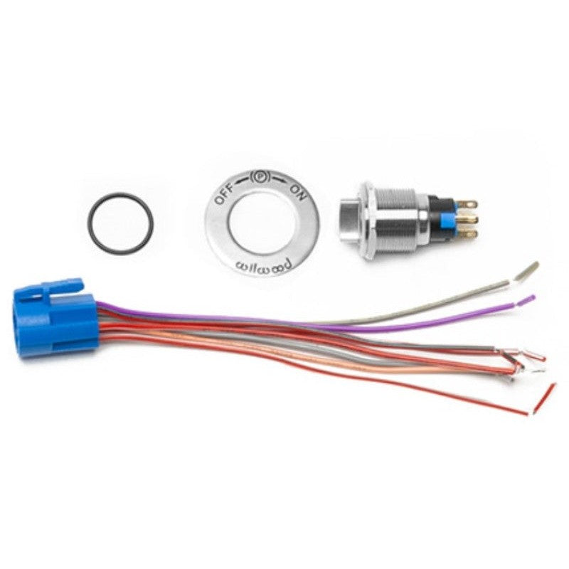 Wilwood EPB parking brake toggle switch kit with adhesive On/Off identification sticker