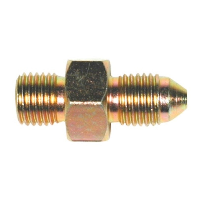 Wilwood 220-3406 master cylinder fitting adapter featuring 3/8-24 male threads and -3 AN flare connection.