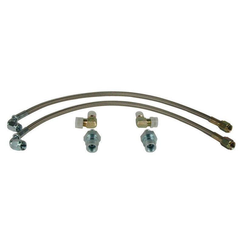 Wilwood 14-inch braided stainless steel Flexline front brake line kit with M10x1 banjo fittings for SL6 calipers