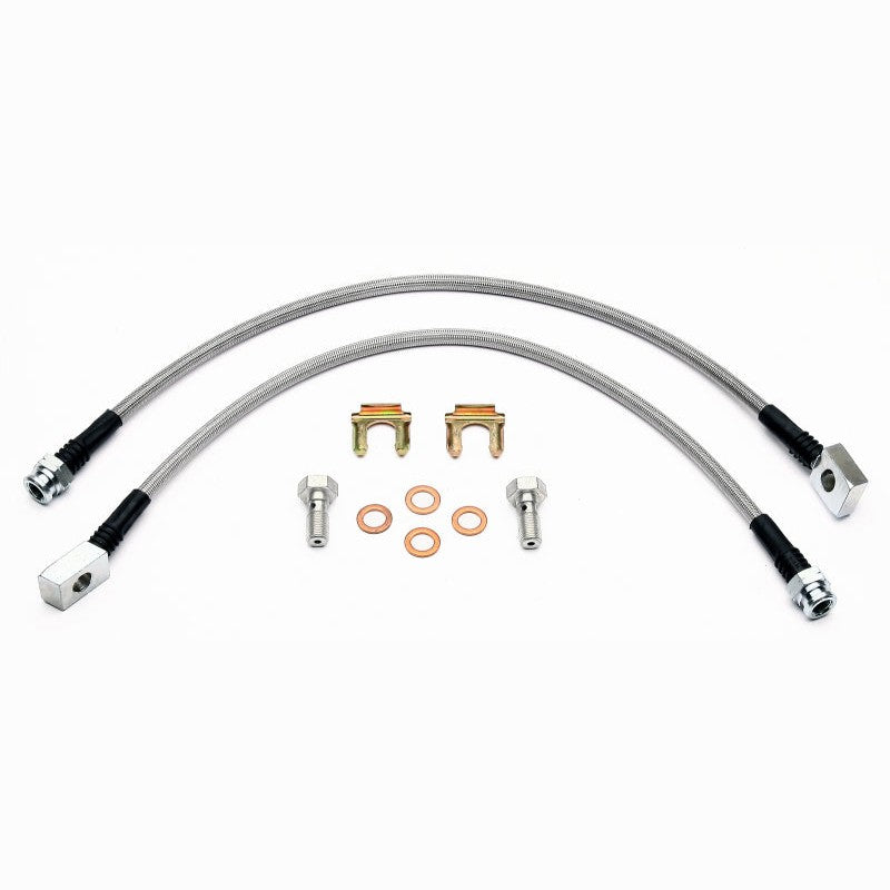 Wilwood Flexline front stainless steel braided brake hose kit for 1997-2004 Chevrolet Corvette factory calipers