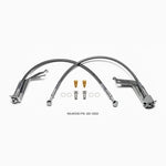 Wilwood braided stainless steel rear brake flexline kit with fittings for 1999-2004 Ford Mustang GT