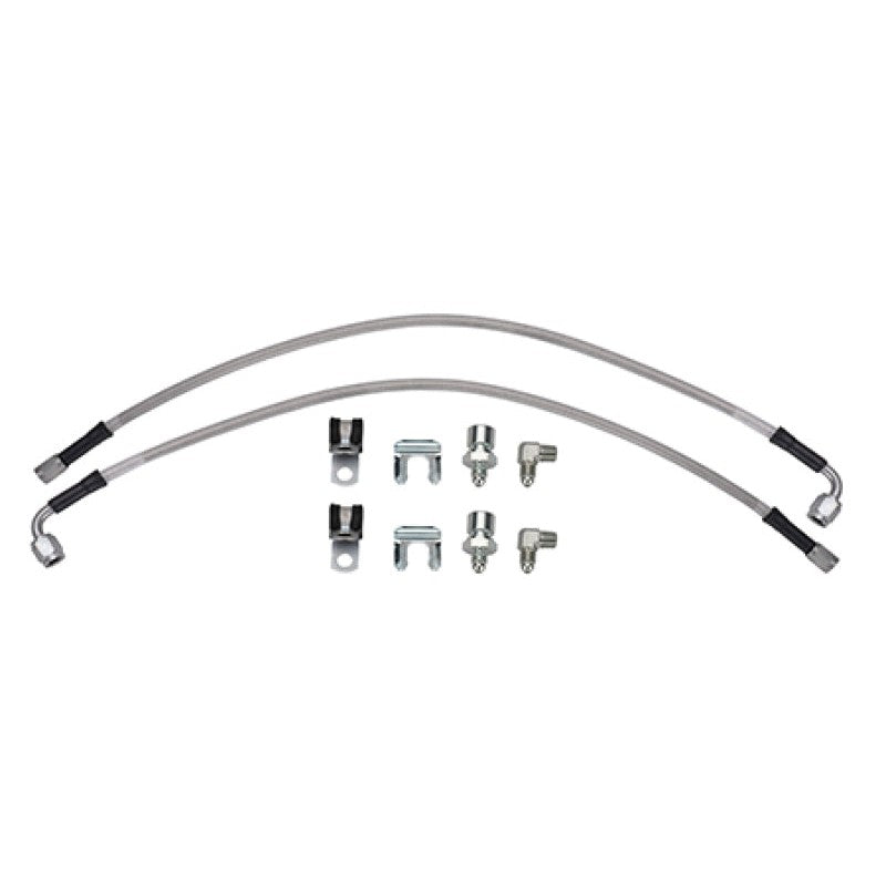 Wilwood stainless steel braided front brake flexlines and fittings for 2010-2014 Ford Raptor