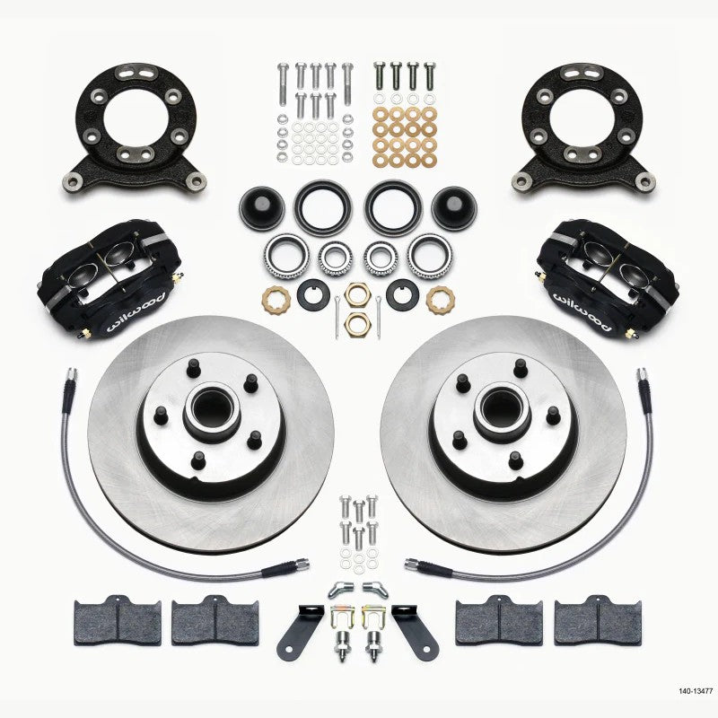 Wilwood Classic Series front brake kit 140-13477 with 4-piston FDL-M calipers and 11.30 inch 1-piece rotors and hubs