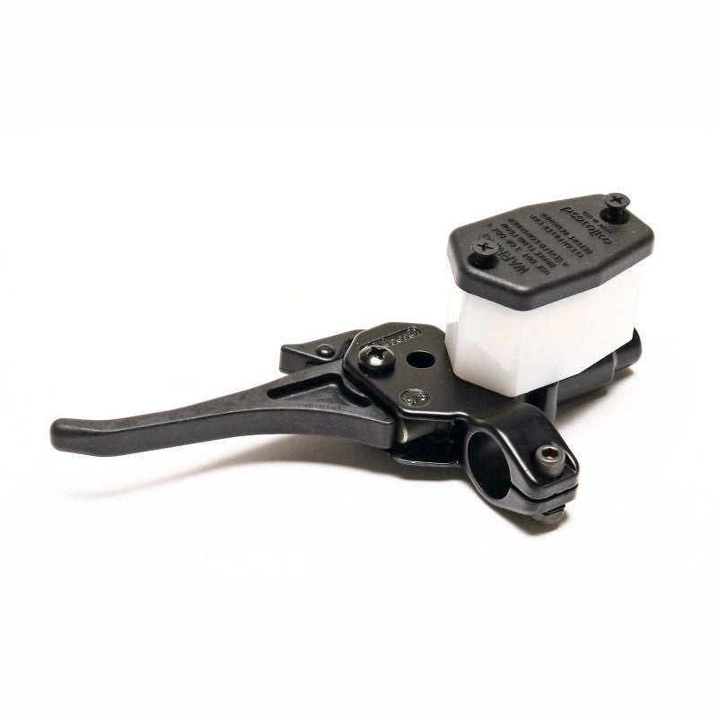 Wilwood 5/8-inch bore left hand handlebar master cylinder with long lever and translucent fluid reservoir