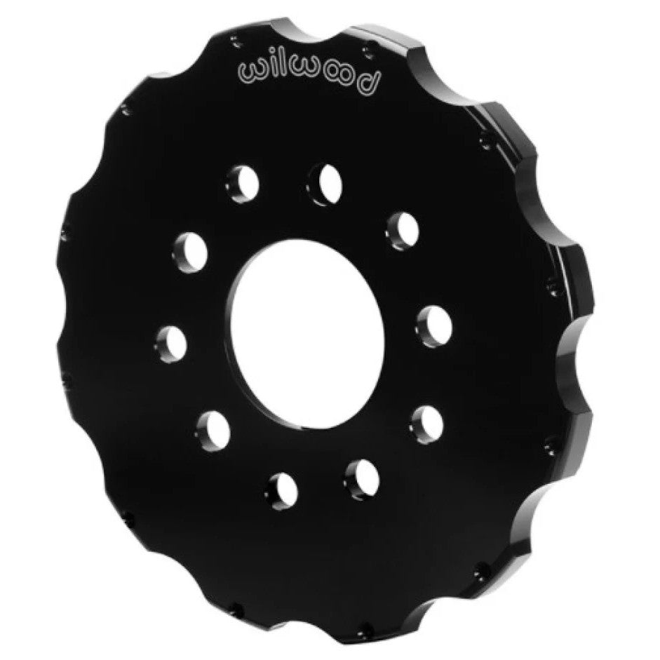 Wilwood GT Series aluminum brake hat with dual 5-lug patterns and 12-bolt rotor mounting circle.