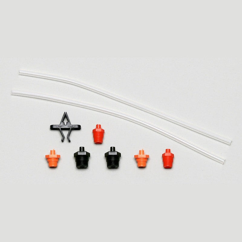 Wilwood master cylinder bench bleeding kit with threaded fittings and clear plastic hoses